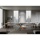 Extendable Dining Table up to 440 cm Wooden Top Made in Italy - Boan Viadurini