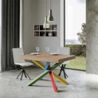 Extendable Dining Table up to 440 cm Wooden Top Made in Italy - Boan Viadurini