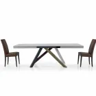 Extendable dining table up to 450 cm in laminate Made in Italy - Salentino Viadurini