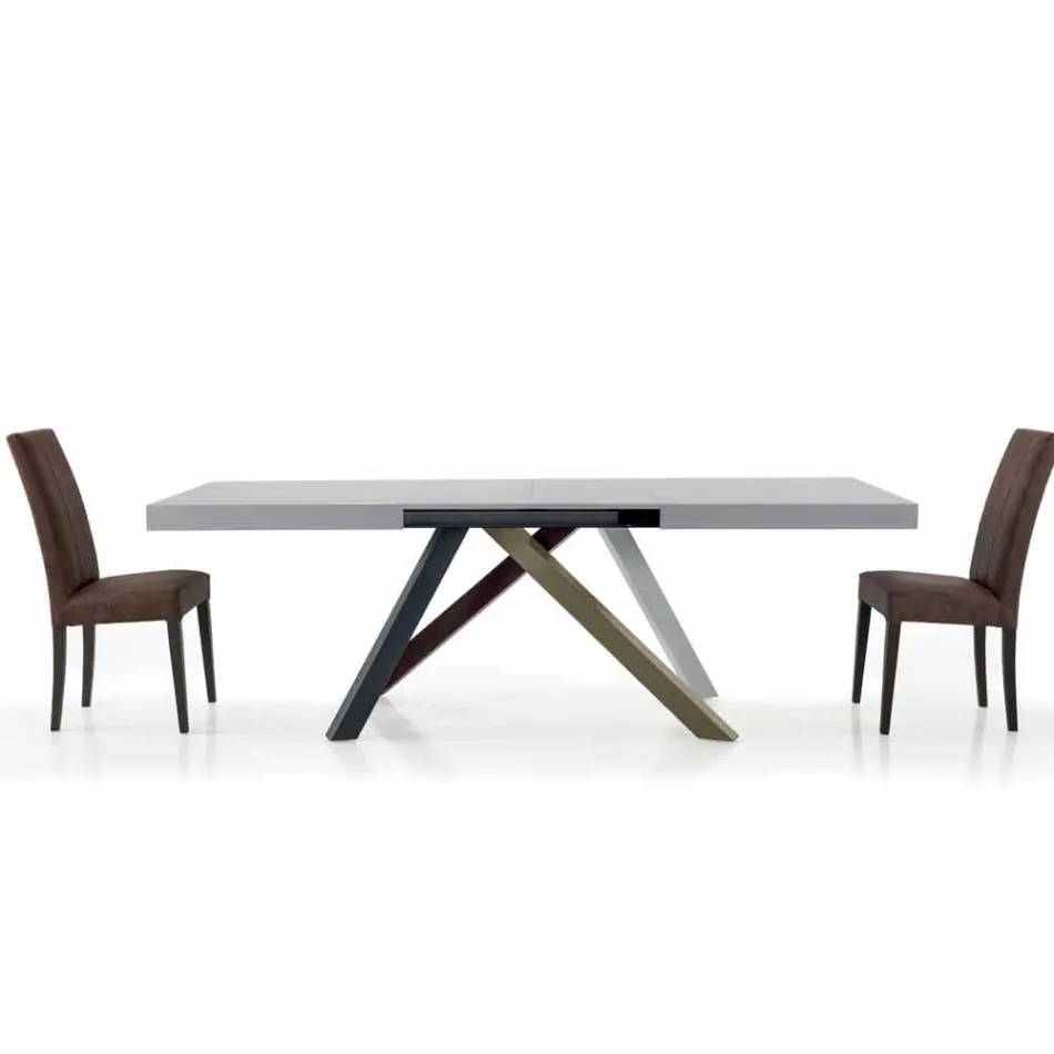 Extendable dining table up to 450 cm in laminate Made in Italy - Salentino Viadurini