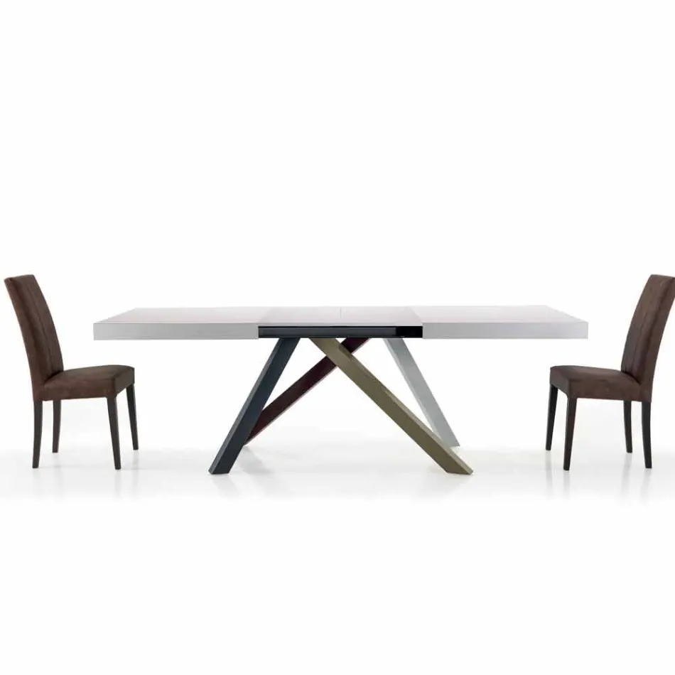 Extendable dining table up to 450 cm in laminate Made in Italy - Salentino Viadurini