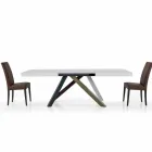 Extendable dining table up to 450 cm in laminate Made in Italy - Salentino Viadurini