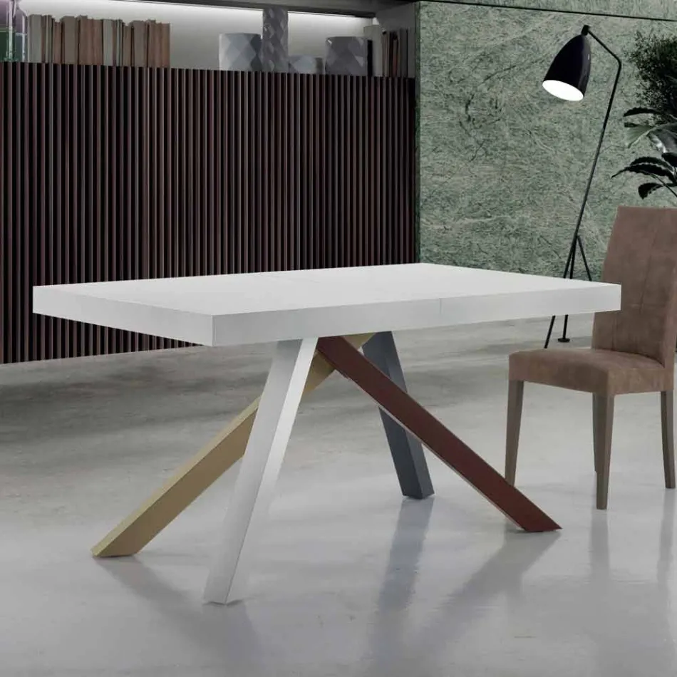 Extendable Dining Table up to 450cm in Laminate Made in Italy - Salentino Viadurini