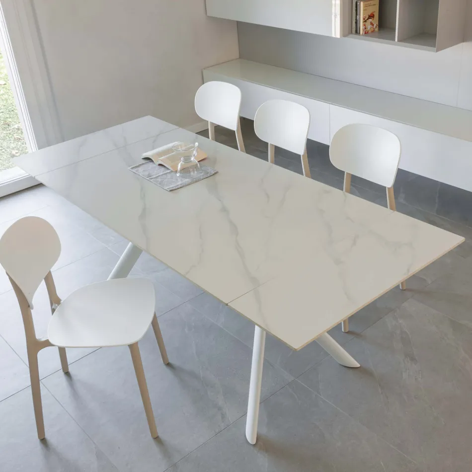 Extendable Dining Table in Different Finishes - Shaila Viadurini
