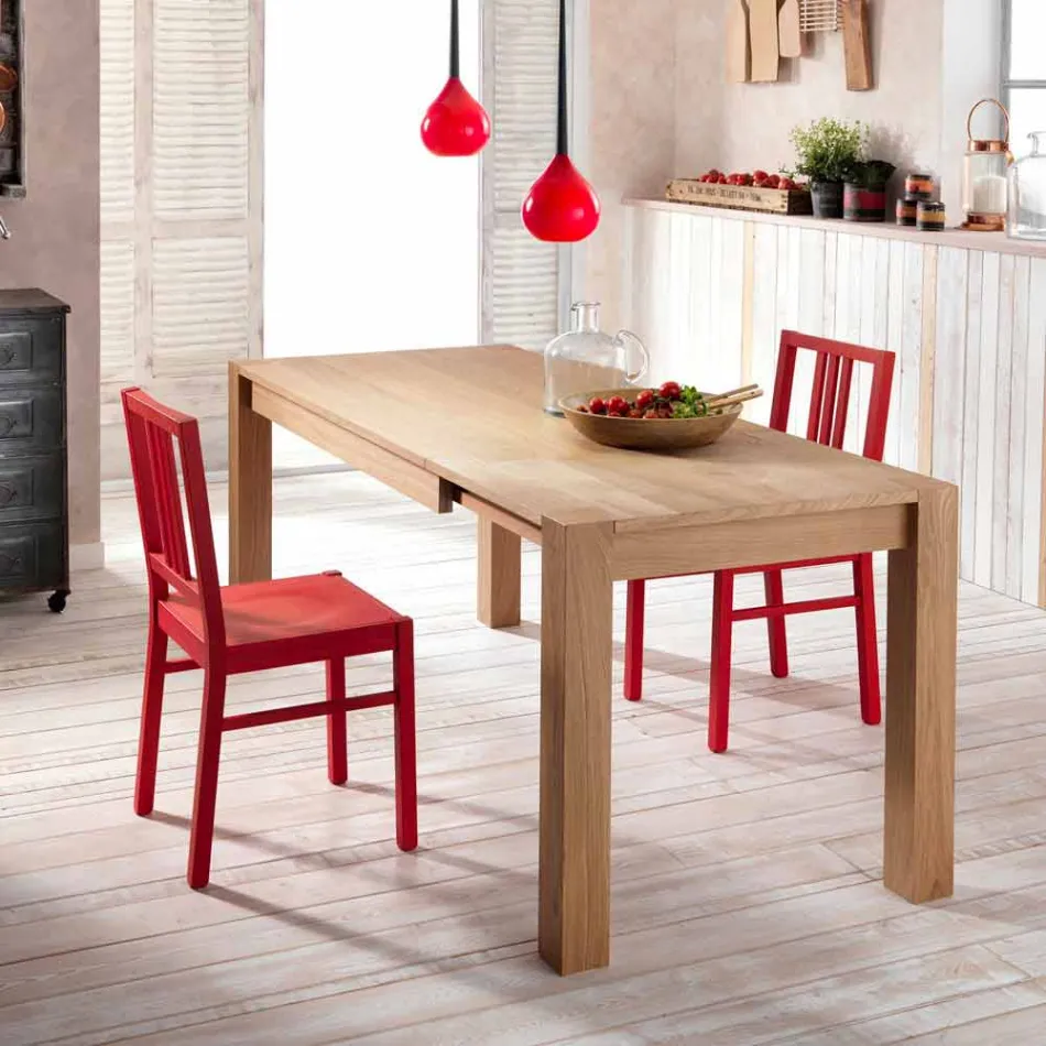 Extendable dining table in the Phaedrus oak, made in Italy Viadurini