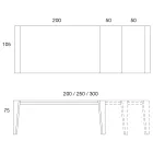 Extendable Dining Table in Wood Veneer Various Finishes - Gerry Viadurini