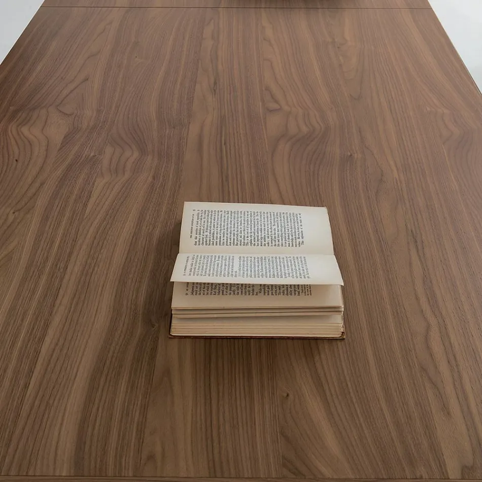 Extendable Dining Table in Wood Veneer Various Finishes - Gerry Viadurini