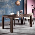 Extendable dining table in melamine wood made in Italy, Oky