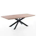 Extendable Dining Table in Metal and MDF - Iridio Viadurini