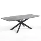 Extendable Dining Table in Metal and MDF - Iridio Viadurini