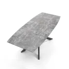 Extendable Dining Table in Metal and MDF - Iridium Viadurini