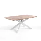 Extendable Dining Table in Metal and MDF - Iridio Viadurini