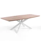 Extendable Dining Table in Metal and MDF - Iridio Viadurini