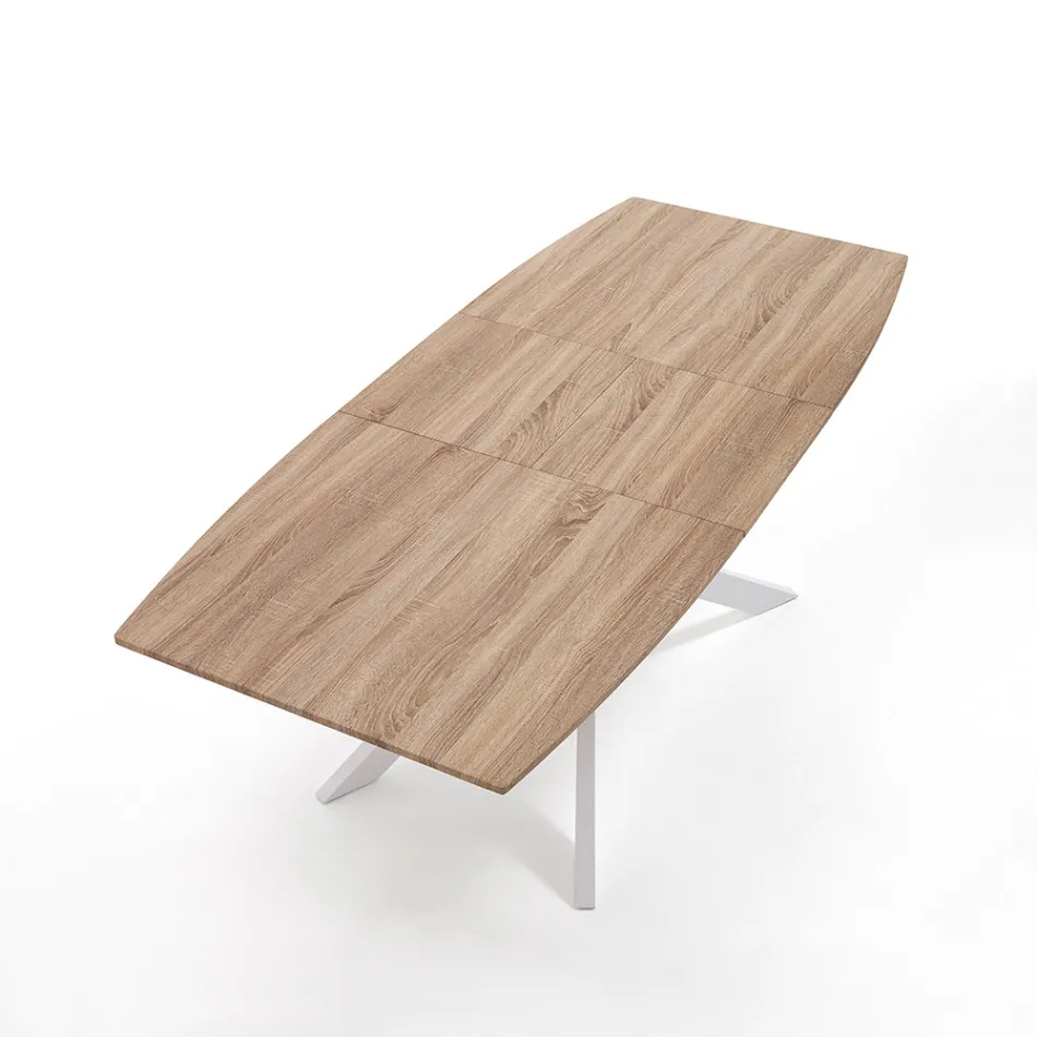 Extendable Dining Table in Metal and MDF - Iridium Viadurini
