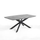 Extendable Dining Table in Metal and MDF - Iridium Viadurini