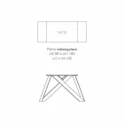 Extendable ceramic glass dining table made in Italy, Wilmer Viadurini