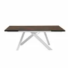 Extendable dining table in glass-ceramic made in Italy, Wilmer Viadurini