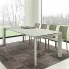 Extendable Dining Table, Tempered Glass Top - Faleria Viadurini