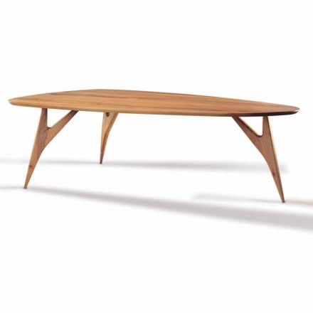 Artisan Dining Table in Solid Walnut Wood Made in Italy - Nocino Viadurini