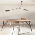 Artisan Dining Table in Solid Walnut Wood Made in Italy - Nocino Viadurini