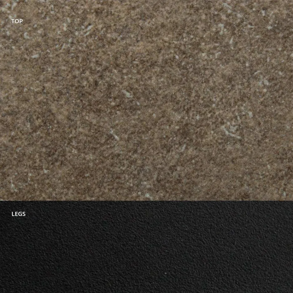 Dining Table with Barrel Top in HPL Laminate Made in Italy - Grotta Viadurini