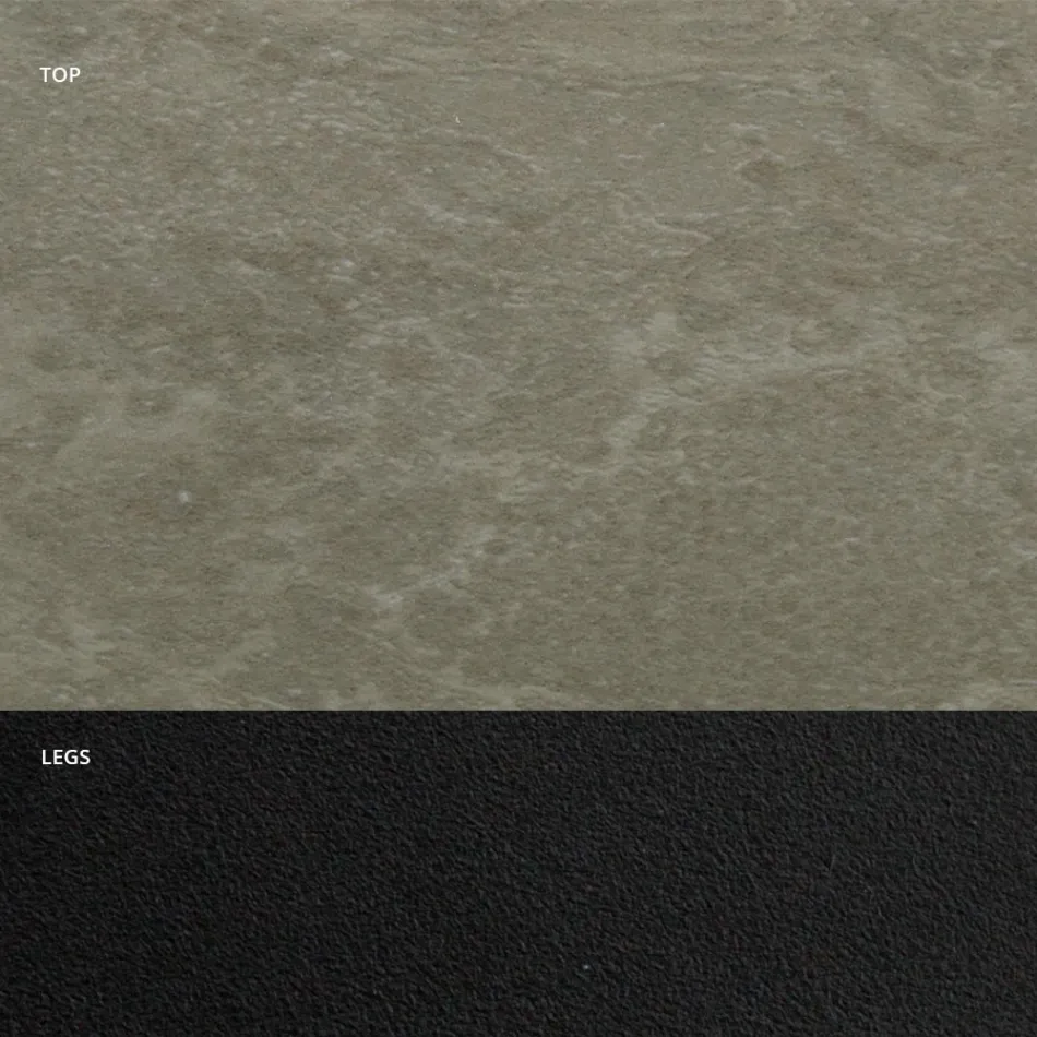 Dining Table with Barrel Top in HPL Laminate Made in Italy - Grotta Viadurini