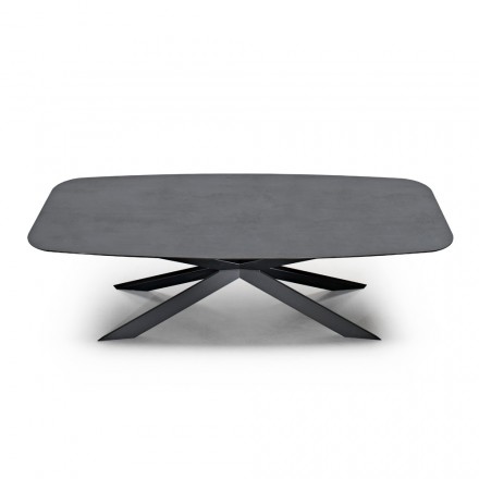 Dining Table with Barrel Top in HPL Laminate Made in Italy - Grotta Viadurini