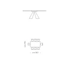 Dining Table with Fenix Top and Steel Base Made in Italy - Dalmatian Viadurini