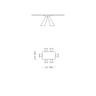 Dining Table with Fenix Top and Steel Base Made in Italy - Dalmatian Viadurini