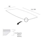 Dining Table with Hpl Top and Metal Base Made in Italy - Aresto Viadurini