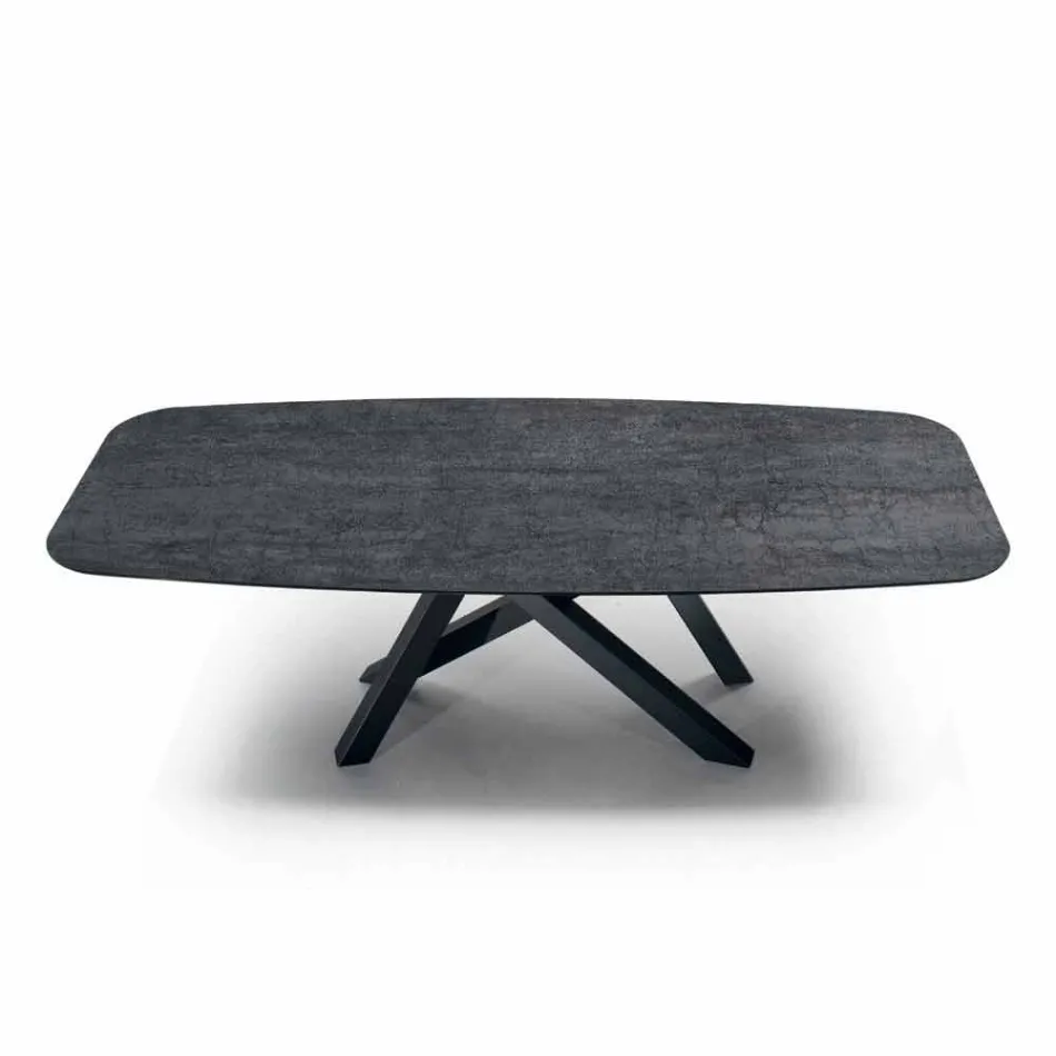 Dining Table with Top in Fine Made in Italy Hypermarble - Settimmio Viadurini