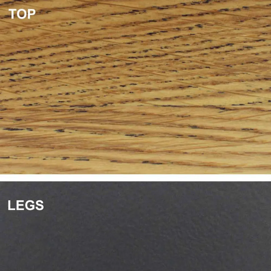 Dining Table with Veneered Wood Top Made in Italy - Settimmio Viadurini