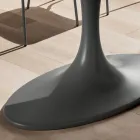 Quality Dining Table with Made in Italy Lacquered Glass Top - Brontolo Viadurini