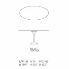 Dining Table with Oval Marble Top Made in Italy - Superb Viadurini