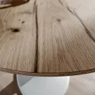 Dining Table with Oval Plywood Top Made in Italy - Brontolo Viadurini