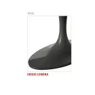 Dining Table with Oval Plywood Top Made in Italy - Brontolo Viadurini