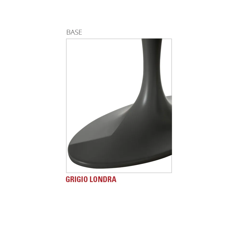 Dining Table with Oval Plywood Top Made in Italy - Brontolo Viadurini