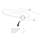 Dining Table with Oval Plywood Top Made in Italy - Brontolo Viadurini