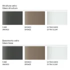 Dining Table with Square Top and Glass Base Made in Italy - Tiseo Viadurini