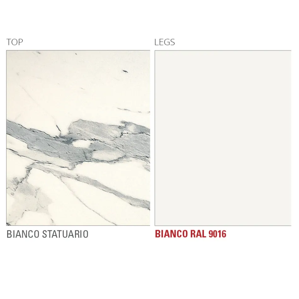 Dining Table with Round Laminam Top Made in Italy - Lingotto Viadurini