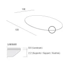 Dining Table with Round Laminam Top Made in Italy - Lingotto Viadurini