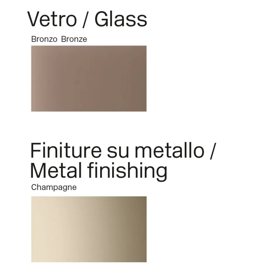 Opalia 320 cm Glass and Metal Dining Table, Made in Italy Viadurini