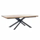 Design Dining Table in Wood and Metal Made in Italy - Skipper Viadurini