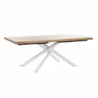 Design Dining Table in Wood and Metal Made in Italy - Skipper Viadurini