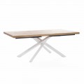 Design Dining Table in Wood and Metal Made in Italy - Skipper