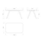 Quality Dining Table with Ash Wood Top Made in Italy - Ulma Viadurini