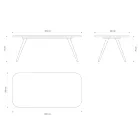 Quality Dining Table with Ash Wood Top Made in Italy - Ulma Viadurini