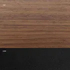 Veneered Dining Table with Steel Base Made in Italy - Dalmatian Viadurini