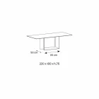 Emperador Ceramic and Bronze Metal Dining Table Made in Italy - Dark Brown Viadurini