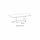 Anthracite Savoy Stone Ceramic Dining Table Made in Italy - Dark Brown Viadurini